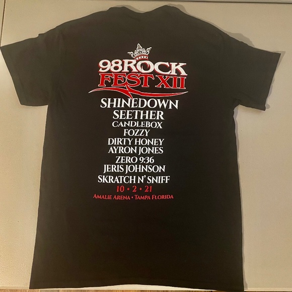 98 Rock Fest XII T-shirt-Tampa Bay-Shinedown, Seether, Candlebox...Unisex Med - Picture 2 of 5